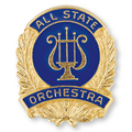 Music Honors Blue Enamel Pins