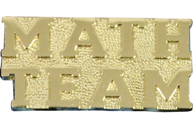 Math Team Metal Insert, Gold - Box of 25