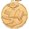 Scholastic Achievement Book & Quill Medal 1 1/4