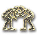 Standing Wrestlers Metal Insert, Gold - Box of 25